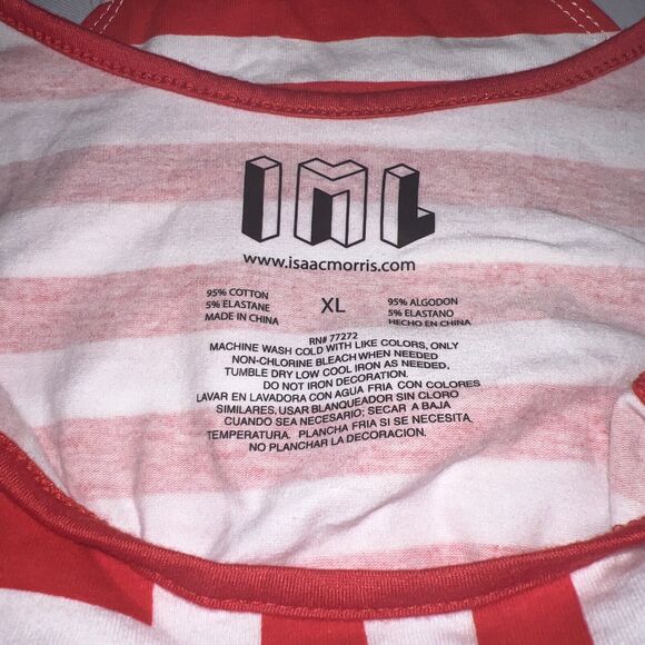 IML USA Red & White Striped Graphic Bodysuit Women’s Size XL NWT - Picture 4 of 4